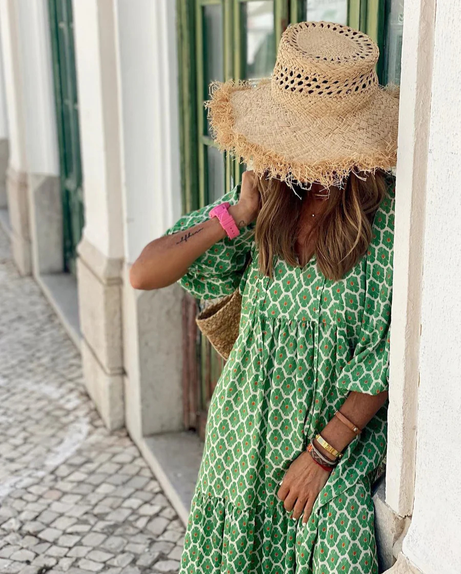 Elin | Boho Bavlněné Maxi Šaty