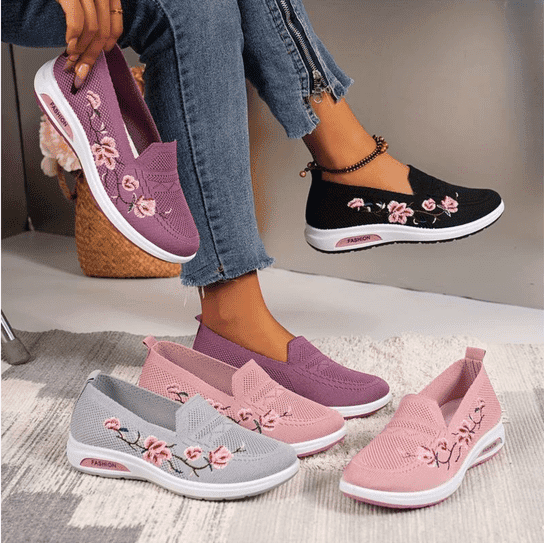 Lily™ – Pohodlné ortopedické slip-on boty s elegantními květinami