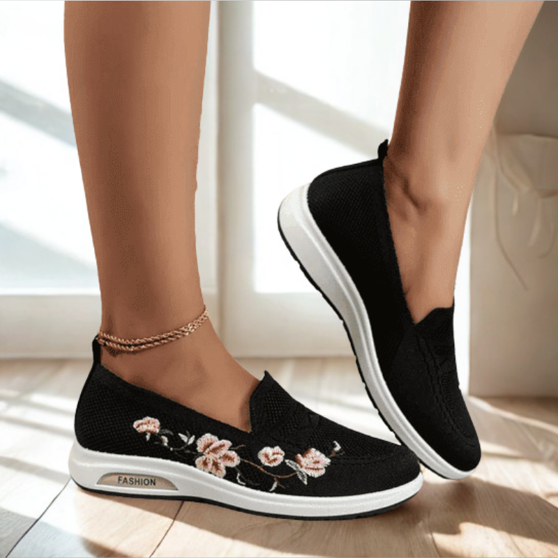 Lily™ – Pohodlné ortopedické slip-on boty s elegantními květinami