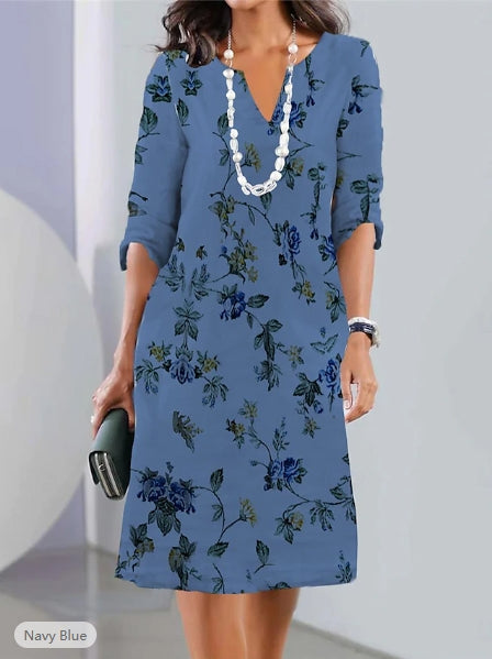 Anastasia™ | Elegantní Dvojité Tunikové Šaty s Květinovým Potiskem