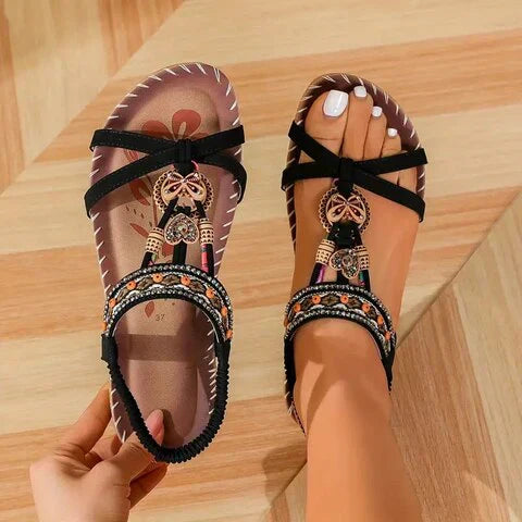 Katherine - Boho ploché sandály