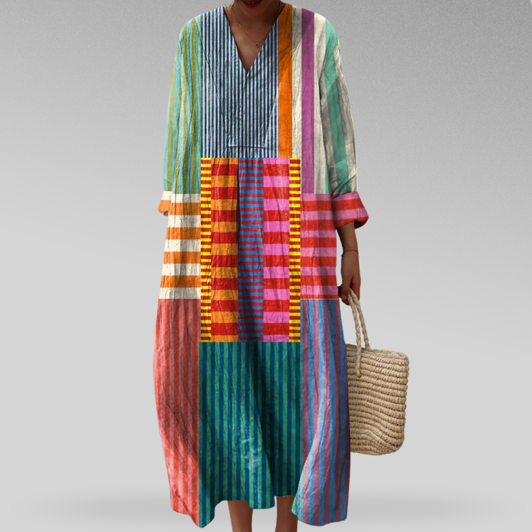 Sofia™ | Geometrické maxi šaty