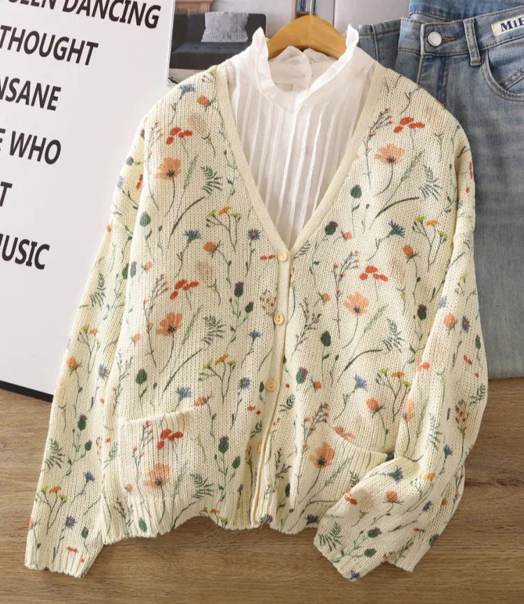 Sammy | Elegantní svetr s květinovým potiskem