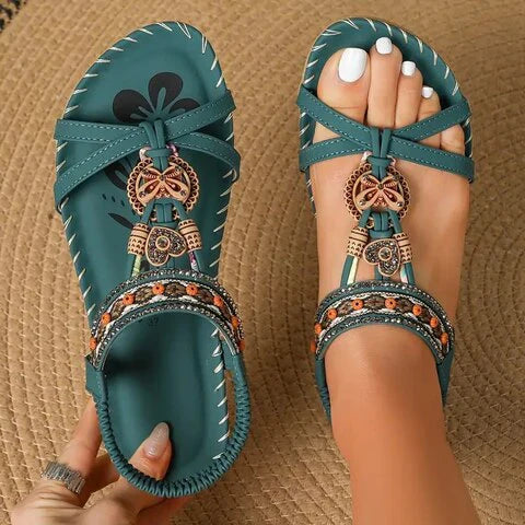Katherine - Boho ploché sandály
