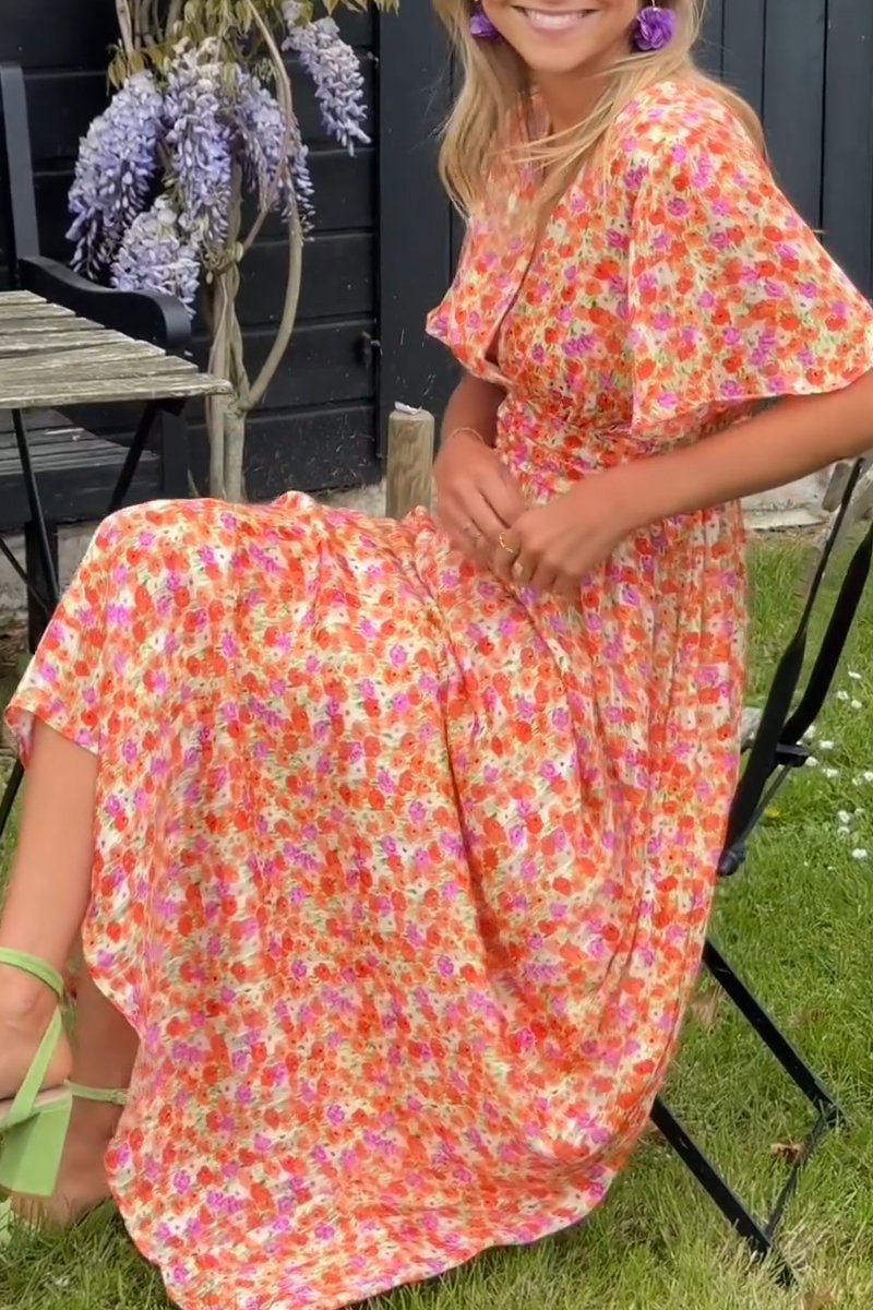 Pauline | Dlouhá květinová šaty