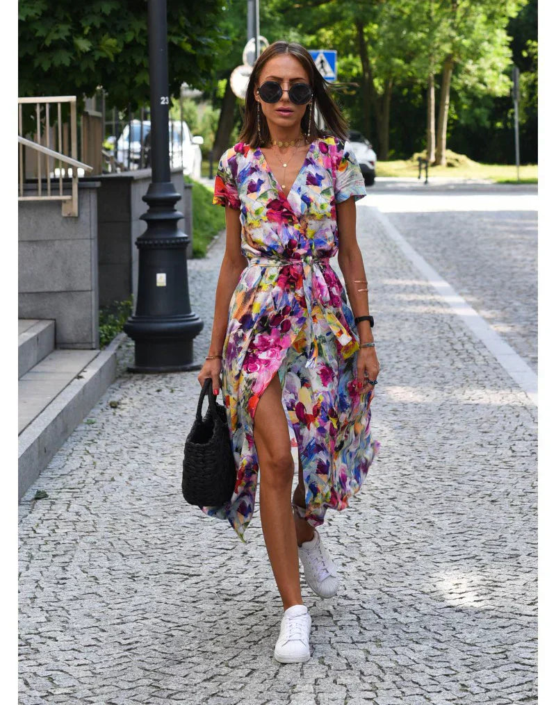 Suzanne | Elegantní šaty s výstřihem do V